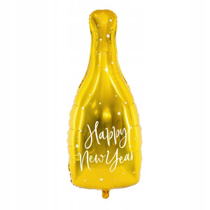 Balon foliowy butelka szampana Happy New Year 82cm